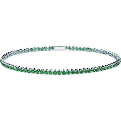 SAVICKI Tenisový náramok biele zlato se zirkónmi 2,2 mm 17 cm - B-B-B0026-00284-585-B