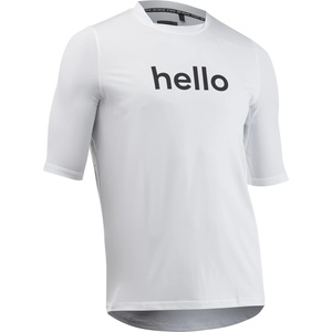 Northwave Мъжка фланелка с дълъг ръкав за колоездене Northwave Bomb Hello Goodbye Jersey Long Sleeve Cycling jersey - White - размер XXL (056-3992-0116)
