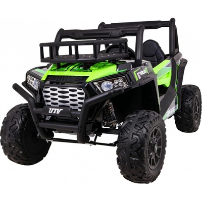Joko Elektrické autíčko Buggy UTV 24V 200W penové kolesá kožené sedadlo nosnosť 50kg zelená
