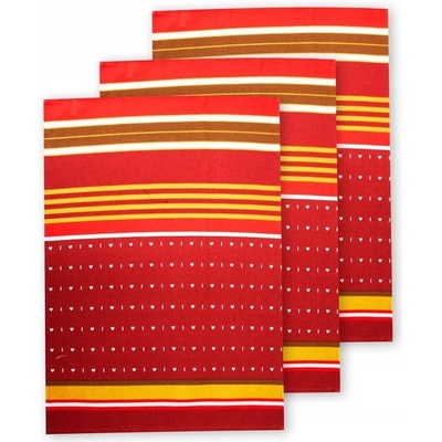 Home Elements Sada 3 ks Utierka 50*70 cm Červená