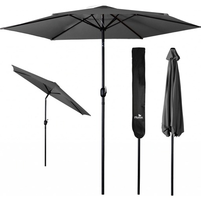 Plonos Zahradní slunečník s obalem PL-884, 300cm, černá