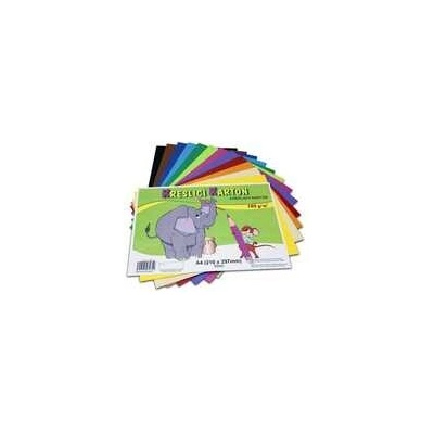 Barevná čtvrtka barevný karton A4 180 g/m2 mix 12 barev