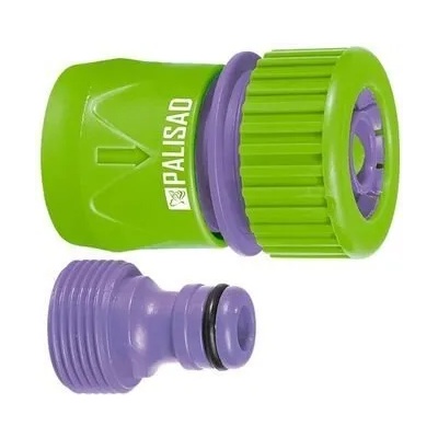 PALISAD Съединител за маркуч 3/4" и адаптер с външна резба 3/4" , пластмасови palisad