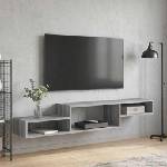 vidaXL Стенен телевизионен шкаф Монтиране на стена Сив Сонома (8005994)