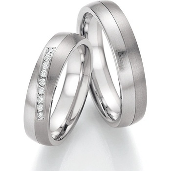 Snubní prsteny ocelové s titanem SP-06110