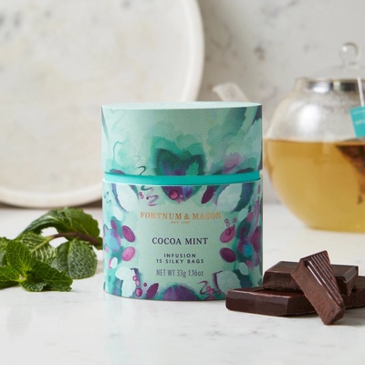 FORTNUM & MASON bylinný čaj KAKAOVÁ MÁTA 15 hedvábných pyramid