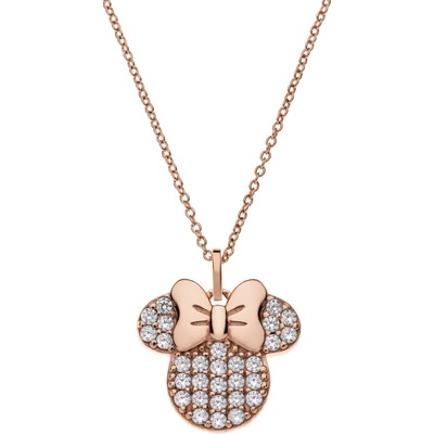 Disney Detský náhrdelník Minnie Mouse strieborný pozlátený CS CS00006PZWL-P