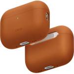 UNIQ Калъф за AirPods Pro 3 - UNIQ Lino Hybrid Liquid Silicon - Оранжев (Sunset Orange)