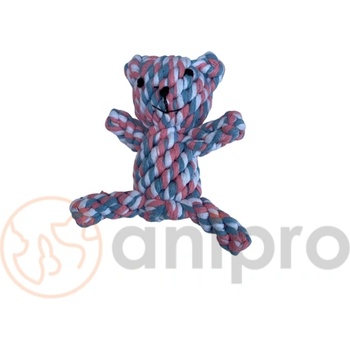 Anipro Play - Въжена играчка за кучета под формата на мече, 12 см. 110 гр