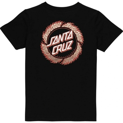Santa Cruz Youth Flame Ringed Dot T-Shirt Black