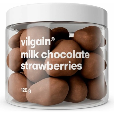 Vilgain Lyofilizované jahody v čokoládě mléčná čokoláda 120 g – Zboží Mobilmania