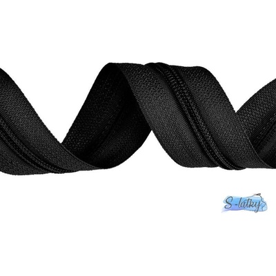 Zip spirálový šíře 5 mm metráž černý