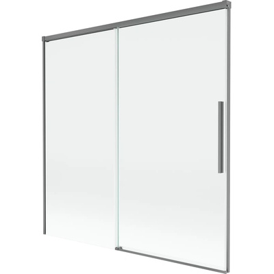 Mexen Rox плъзгащ се параван за вана, 2-крилен, 160 x 150 см, прозрачен, gun metal (8C9-160-001-95-00)