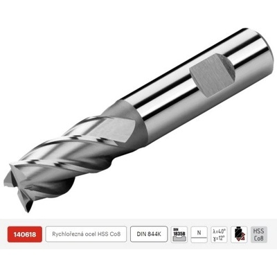 ZPS FN 140618.110 - Fréza na kov pr. 11 x 22/ 79 mm, válcová čelní krátká 4-břitá nesouměrná, HSS-Co8