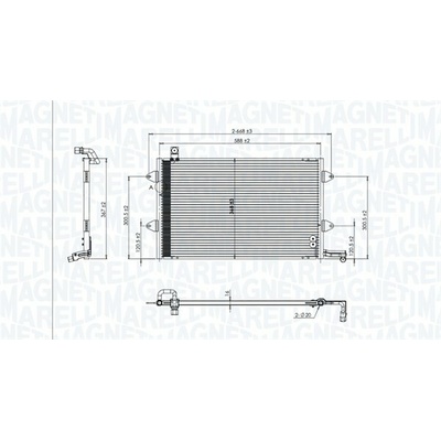 Kondenzátor klimatizace MAGNETI MARELLI 350203840000