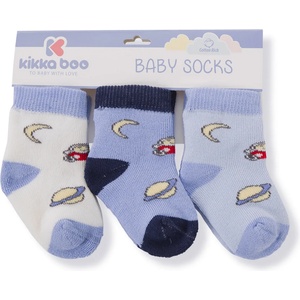 Kikkaboo Бебешки памучни термо чорапи Kikkaboo - Sky blue, 1-2 г (31110020026)