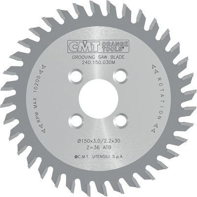 CMT Drážkovací kotouč pro CNC D150x4 d30 Z36 HW