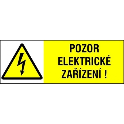 Samolepka Pozor el. zařízení 37x105mm