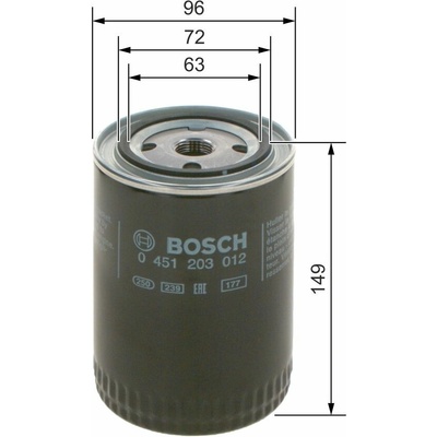 Olejový filter BOSCH 0 451 203 012