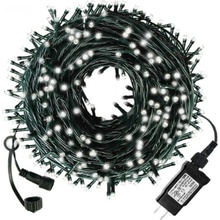 commshop Vonkajšie vianočné led osvetlenie studená biela 50m 500 led diód