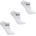 Everlast Детски чорапи Everlast 3 Pack Trainer Socks Childrens - White