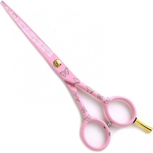 Pro Feel Japan YS-3-55 Pink Butterfly profesionálne kadernícke nožnice na vlasy 5,5' ružové
