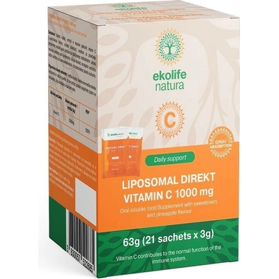 Ekolife Natura Liposomal Direkt C 1000 mg 21 sachets ananás
