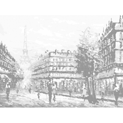 ZUTY Bodkovanie - RUŠNÁ ULICA V PARÍŽI Rámovanie: vypnuté plátno na rám, Rozmer: 40x50 cm
