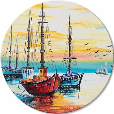 Okrúhly maľovaný obraz Nekonečná krása | rôzne rozmery - 80 cm