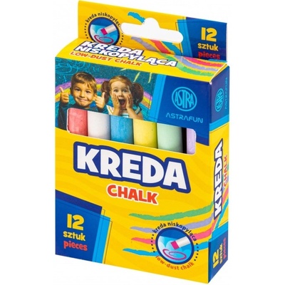 ASTRA Fun Tabuľová / chodníková krieda 12ks mix farieb 330022011