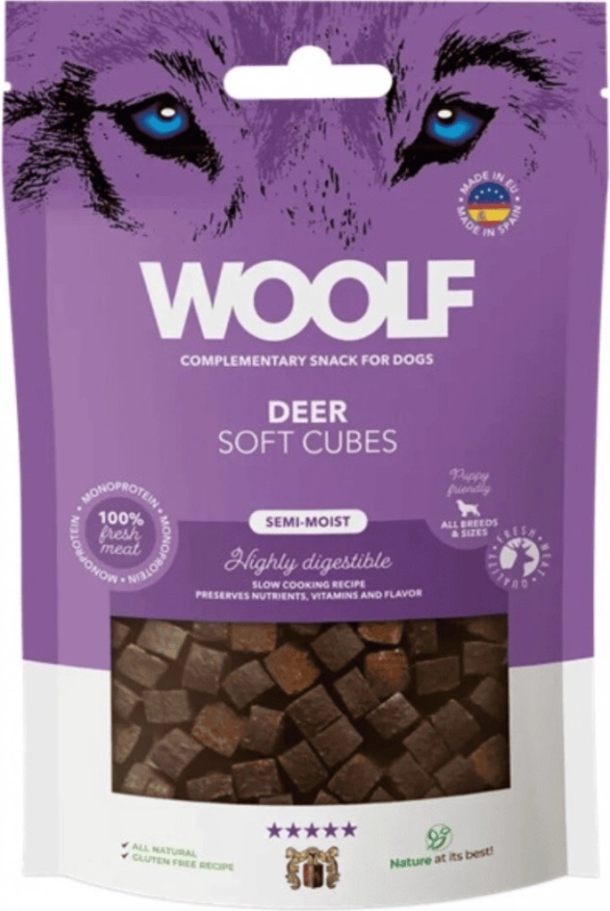 Woolf Soft Cubes Deer 100 g