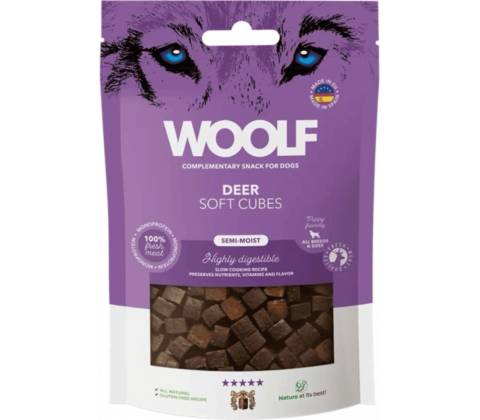 Woolf Soft Cubes Deer 100 g