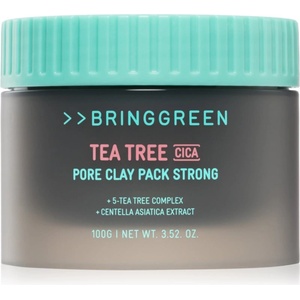BRINGGREEN Tea Tree Cica Pore Clay Pack Strong маска-крем за мазна кожа склонна към акне 100 гр