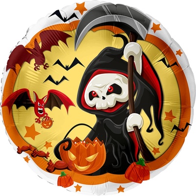 Premioloon Balonek fóliový Halloween smrtka s kosou 43 cm
