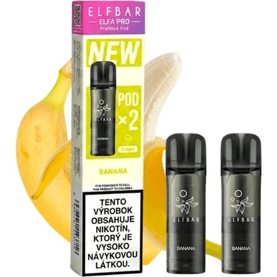 ELFBAR ELFA V2 PRO Pod 2Pack BANANA 2000 potiahnutí