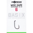 Korda Basix Wide Gape Hooks Barbed vel.8 10 ks