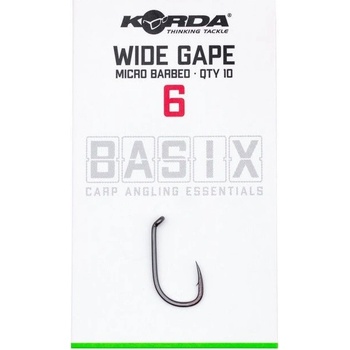 Korda Basix Wide Gape Hooks Barbed vel.8 10 ks