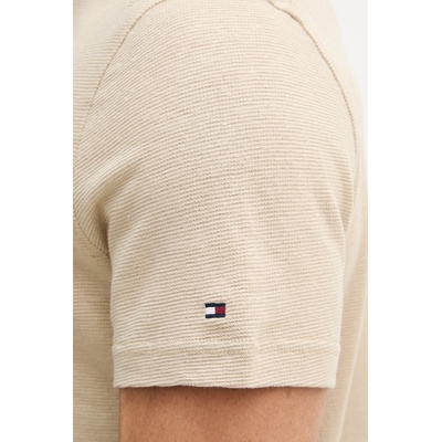 Tommy Hilfiger тениска тип пулове с яка мъжка с лен NEW YORK (MW0MW42679)