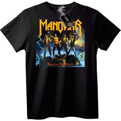 NOONEBRAND Тениска Manowar Fighting The World - XL, Black