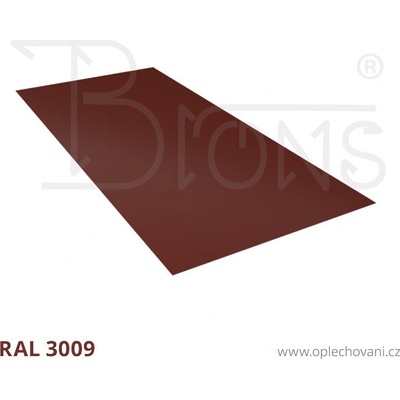 Brons Rovinný plech 900 x 2000 mm červenohnědá