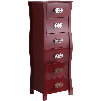 InterCeramic Pvc Колона за баня icp 4614 red - червена стенна колона с 6 чекмеджета, асемблирана, pvc конструкция (icp 4614 red)