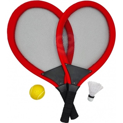 Woopie set 2v1 bedminton a tenis Červená