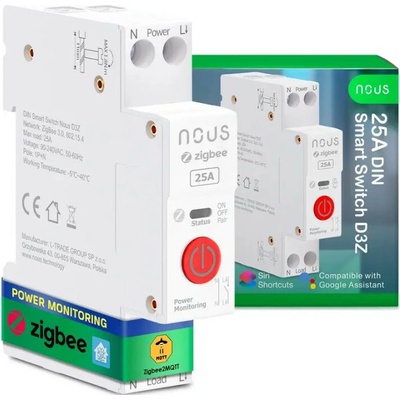NOUS D3Z, ZigBee DIN SMART Switch, prepínač - NOUS-D3Z-1722