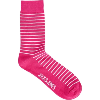 Jack and Jones Чорапи Jack and Jones Men's Stripe Trainers Socks - Pink Yarrow