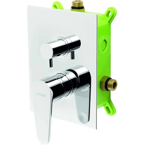 FERRO Titania Fresh - Скрита батерия за 2 уреда с корпус, хром BOX96051R, 0 (BOX96051R,0)