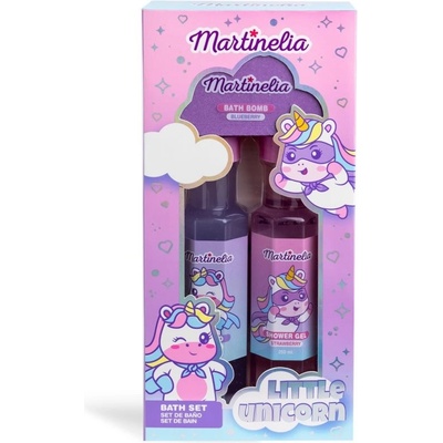 Martinelia Little Unicorn sprchový gel 240 ml + dětský šampon 240 ml + koupelová bomba 150 g