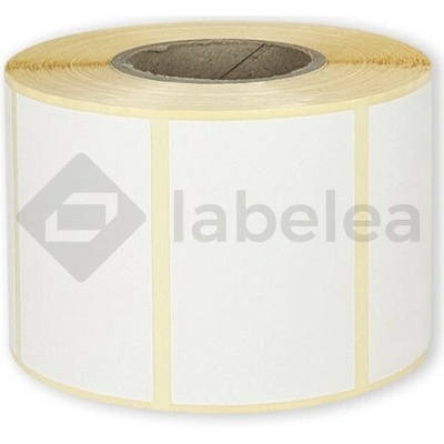 Labelea Samolepiace TERMO etikety 58x39 mm biele papierové, 1000 etikiet na rolke, Farba etikiet Biela, Vnútorný priemer dutinky 40 mm ETM058039W