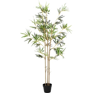 vidaXL Изкуствено бамбуково дърво Зелено 55 x 16 x 150 см (42042069)