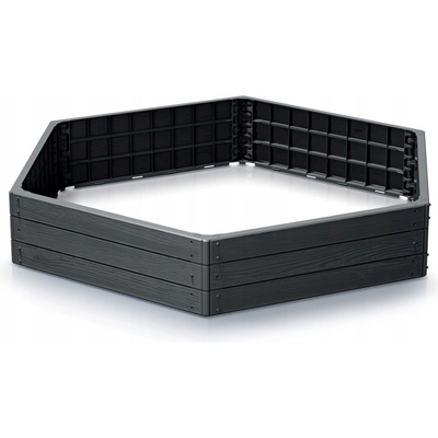 Prosperplast Kvetináč sivý plast 148x129x25 cm