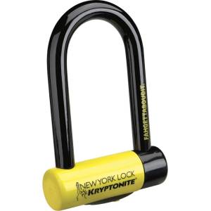 Kryptonite U-образен катинар Kryptonite New York Fahgettaboudit Mini Bike lock - Black / Yellow - размер 8, 3 x 15, 3 cm (870-1509-0111)